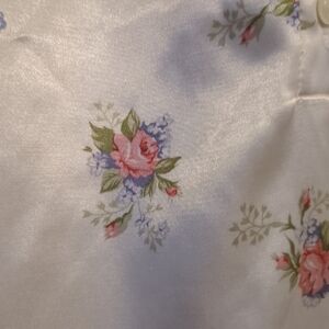‼️ Sale Vintage Long Granny Nightgown Satin Floral Lace Cottagecore M